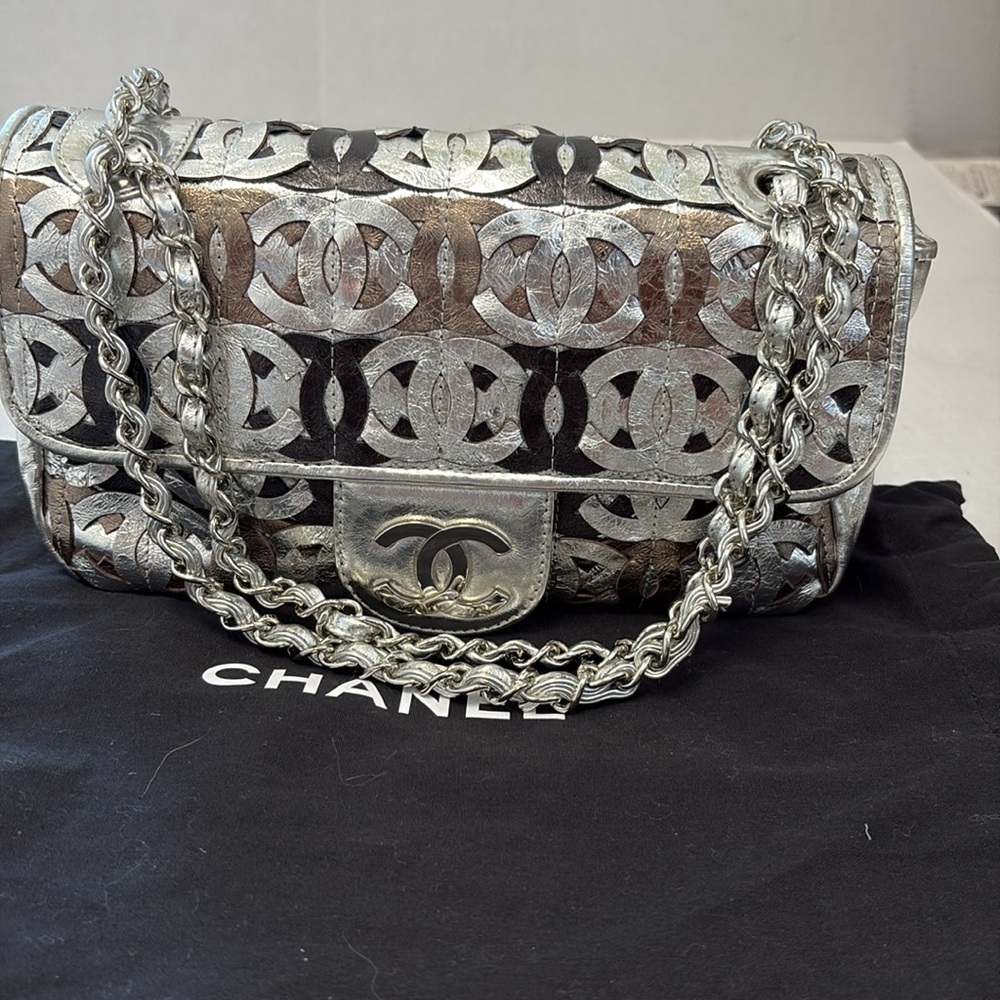 Chanel Metallic CC Vintage flap bag - Picture 10 of 12